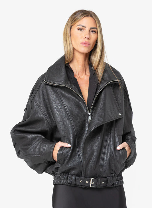 Just Bee Queen Bruna Jacket, oversized leather jacket, leather jacket, leather coat, women's clothing