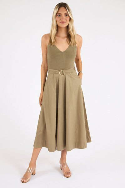 Karina Grimaldi Maria Knit Maxi Dress, maxi dress, belted dress, tank top dress, women's clothing