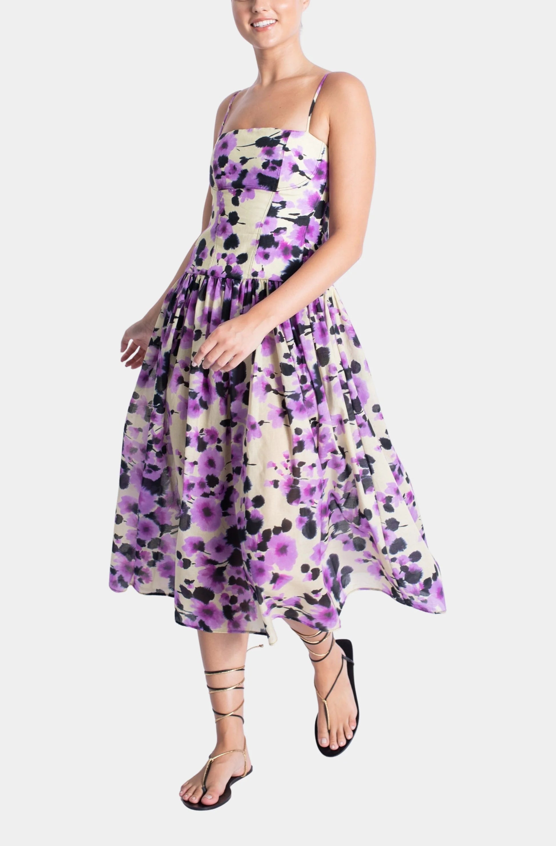 Karina Grimaldi Truman Dress, floral dress, sun dress, sundress, midi dress, floral print dress, women's clothing