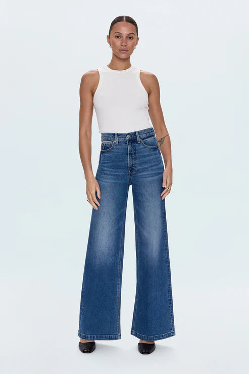Pistola Lana High Rise Wide Leg, wide leg denim, denim jeans, high rise denim, women's clothing