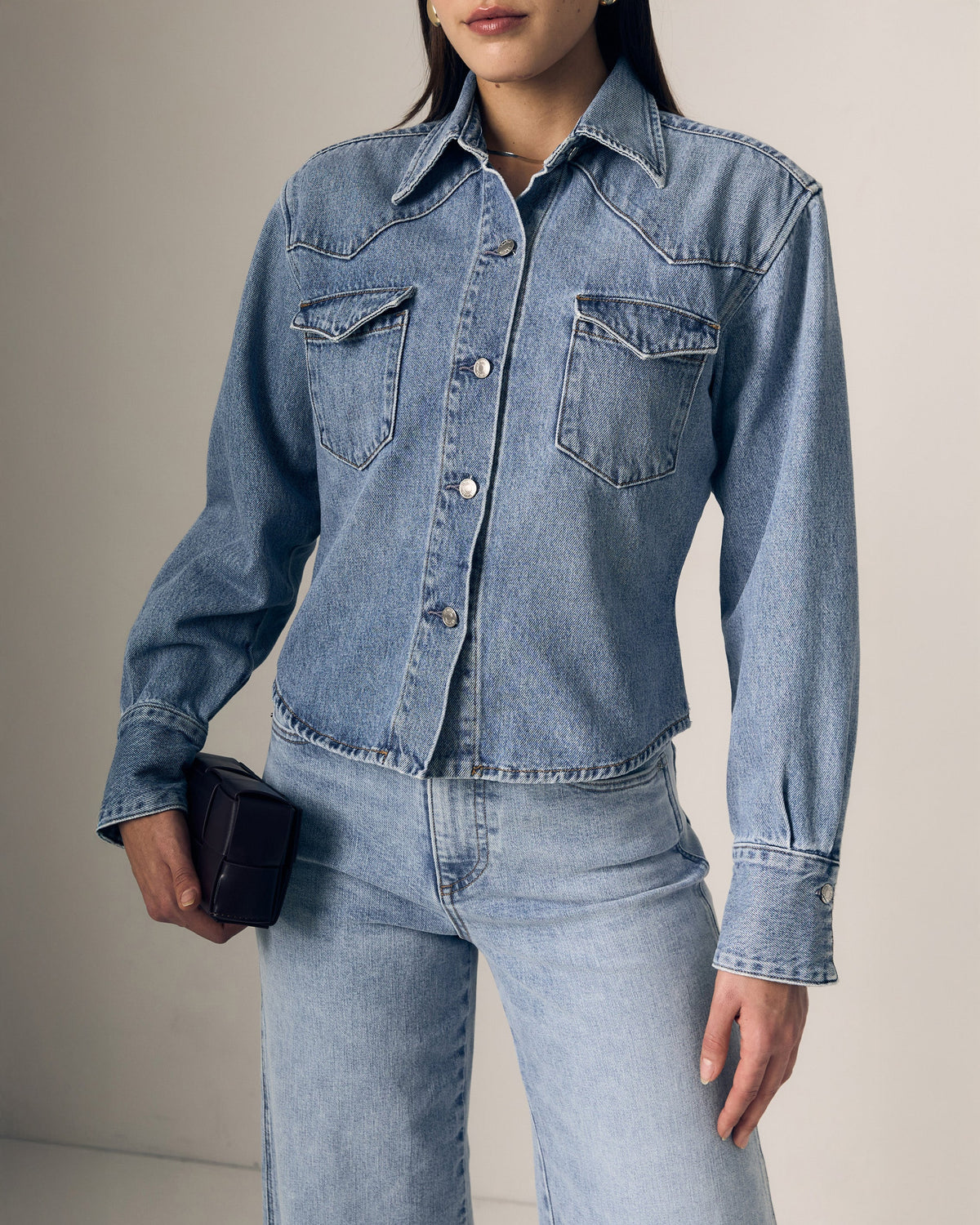 LE JEAN Martha Denim Shirt, denim shirt, jean shirt, button down shirt, women's clothing