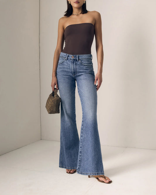 LE JEAN Mid Rise Cowboy Bootcut, denim jean, bootcut denim jeans, flare leg jeans, women's clothing