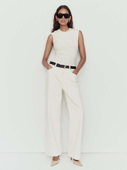AGOLDE Low Slung Baggy in Solar, baggy denim, denim jeans, white jeans, clean denim, women's clothing