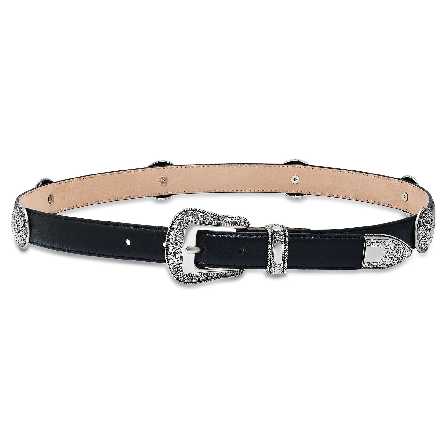 Laurel & Gold Westlake Concho Belt, belt, accessories, western style belt, women's accessories