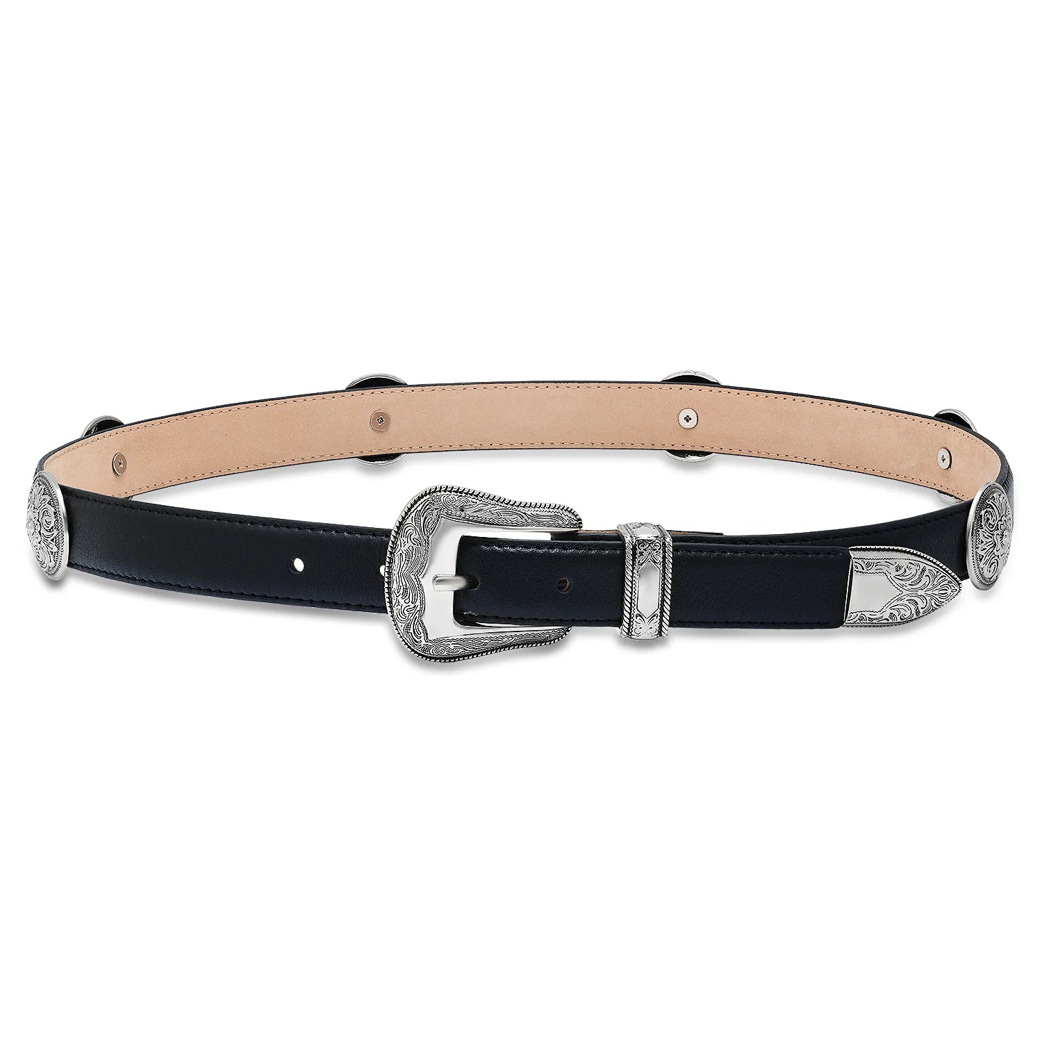 Laurel & Gold Westlake Concho Belt, belt, accessories, western style belt, women's accessories