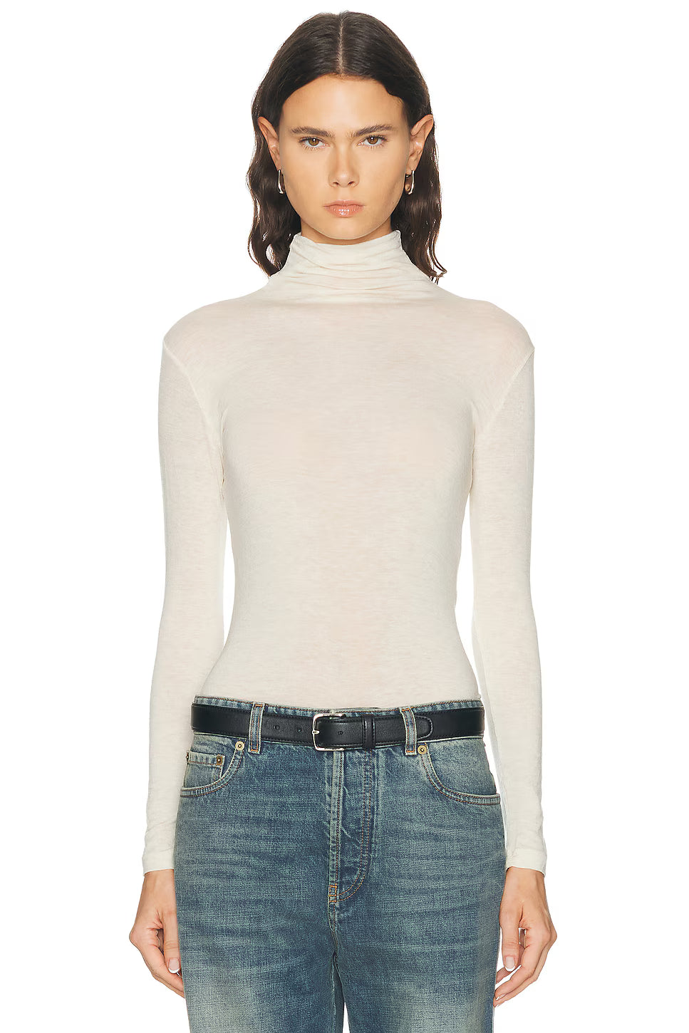 SANS FAFF Lightweight Cashmere Turtleneck, turtleneck, fitted turtleneck shirt, women's clothing