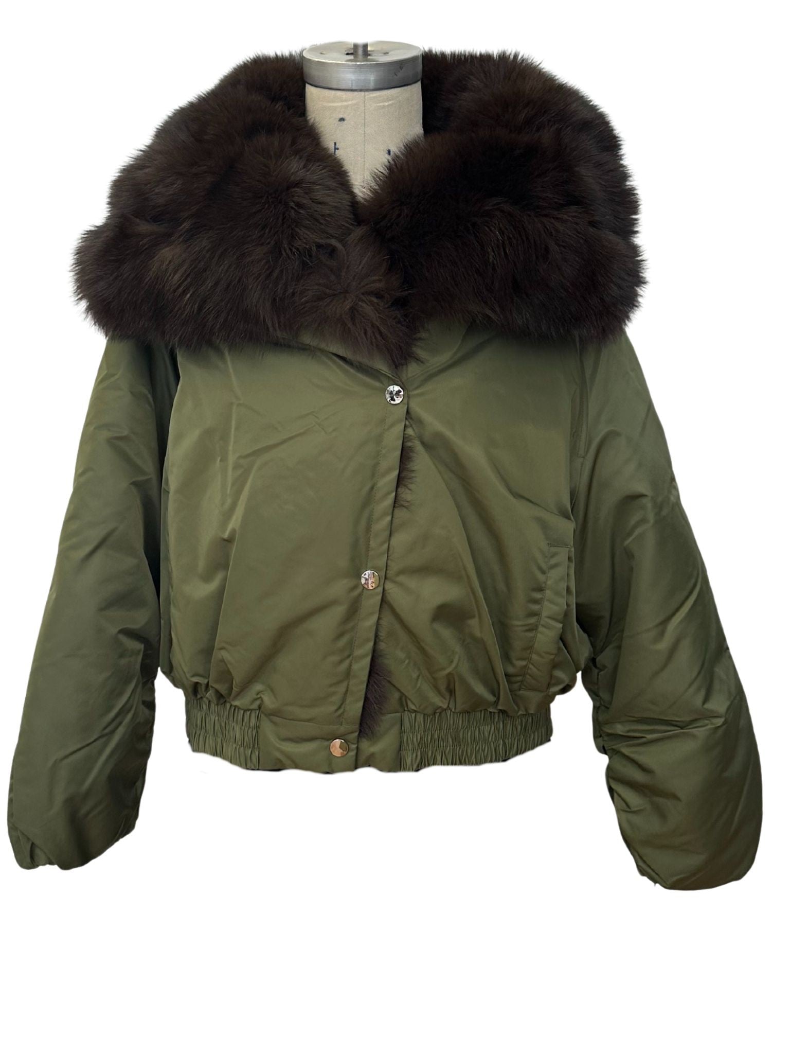Linda Richards Goose Down and Fur Jacket, jacket, puffer jacket, outerwear, women's clothing