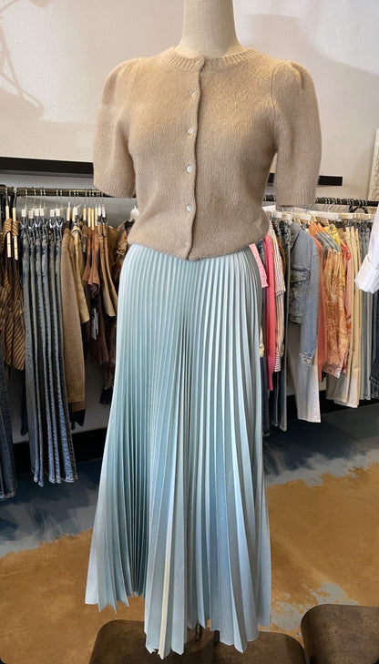 Loyd/Ford Benedetto Midi Skirt, pleated satin midi skirt, midi skirt, flowy skirt, women's clothing