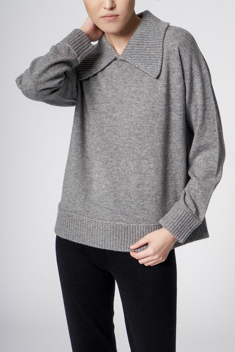 madeleine thompson L/Engle Top, sweater, gray sweater, long sleeved sweater, women's clothing