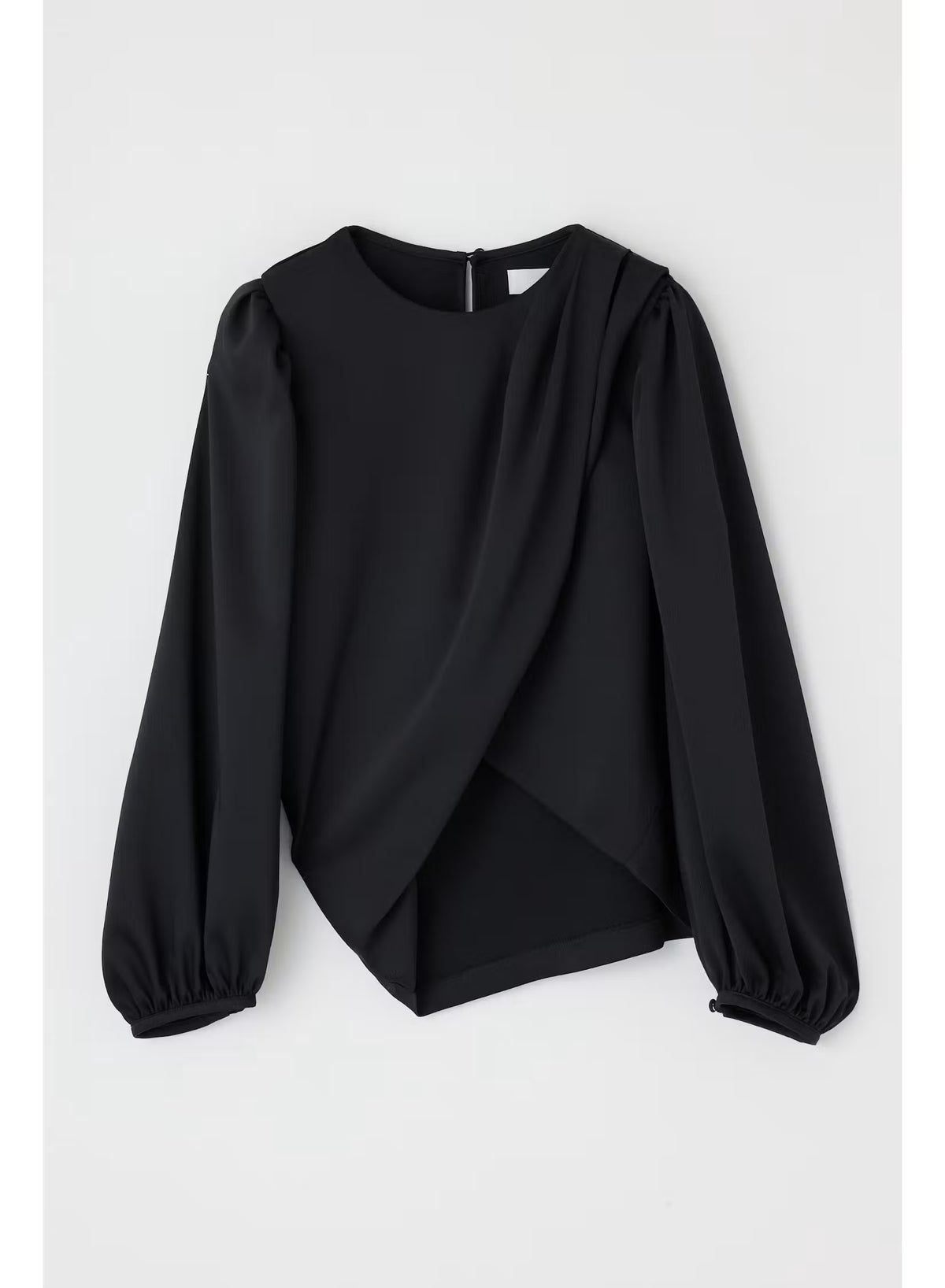 MV Drape Crossover Blouse, long sleeved blouse, wrap like shirt, dressy shirt, women's clothing