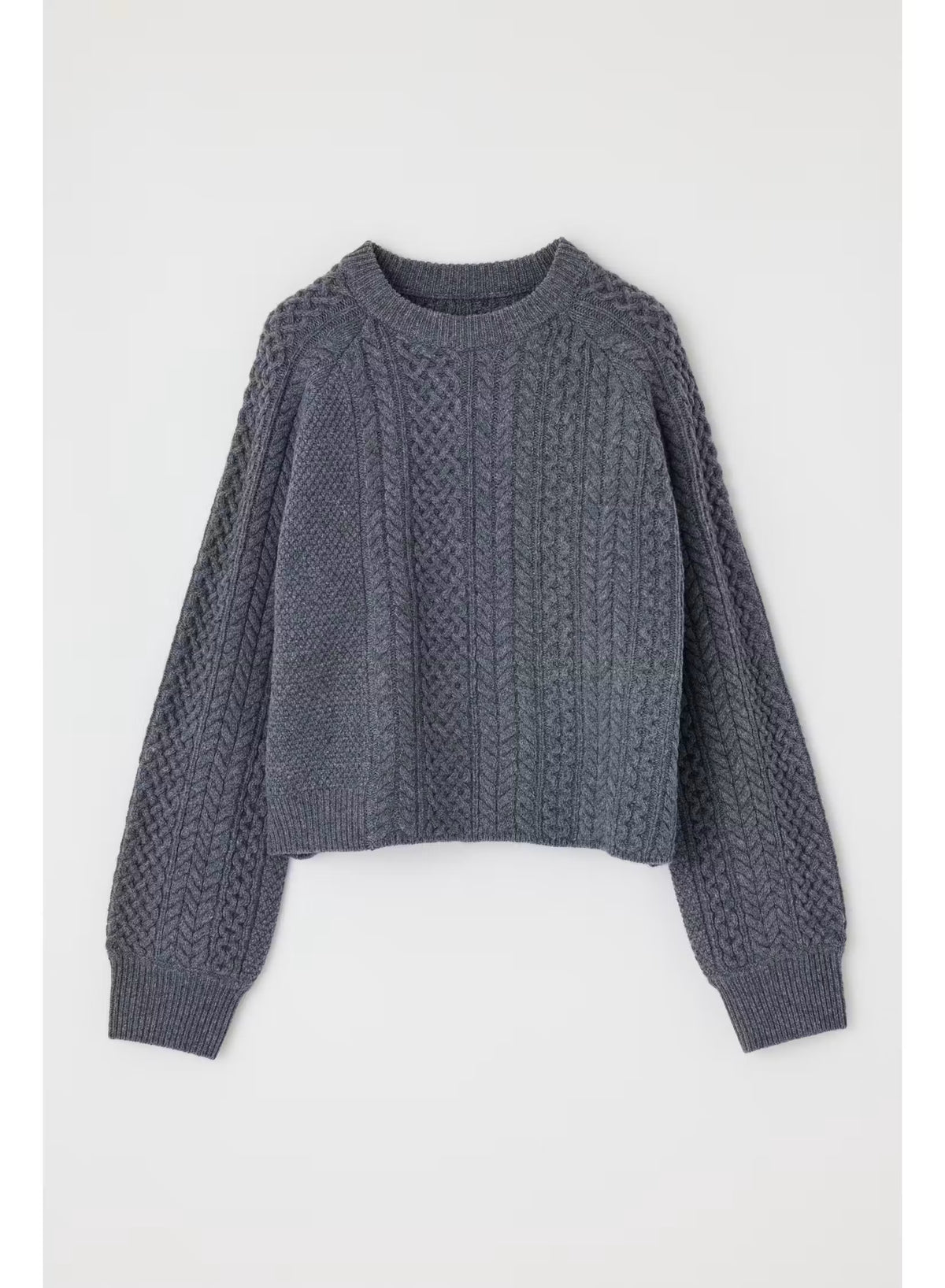 MV Panel Cable Sweater, crewneck cable knit sweater, women's clothing