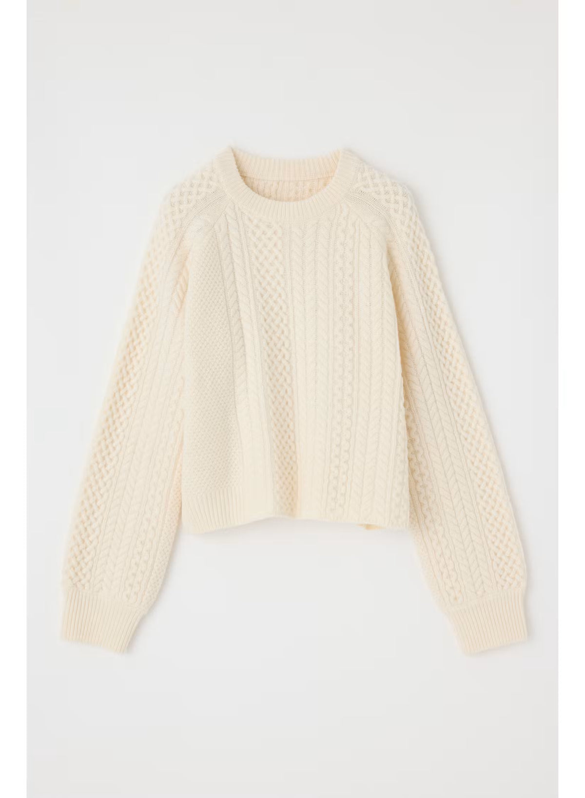 MV Panel Cable Sweater, crewneck cable knit sweater, women's clothing