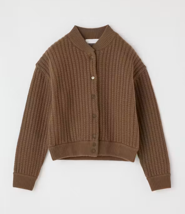 MV Cable Knit Bomber, sweater, cable knit cardigan sweater, women's clothing