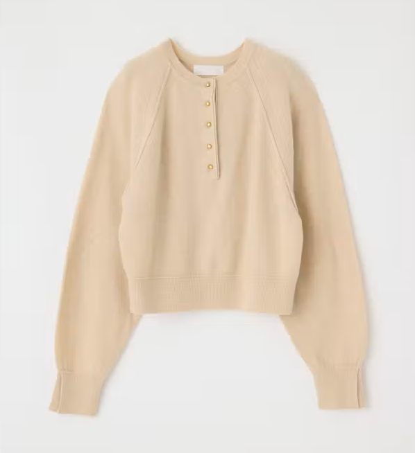 MV Henry Knit Crewneck, crewneck sweater with buttons, long sleeved top, women's clothing