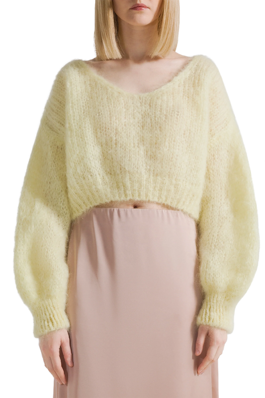American Dreams Milana Cropped Pullover, sweater, cropped sweater, open neck sweater, women's clothing
