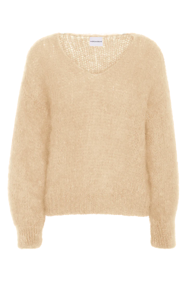 American Dreams Milana L/S Mohair Knit, sweater, v-neck sweater, oversized sweater, women's clothing