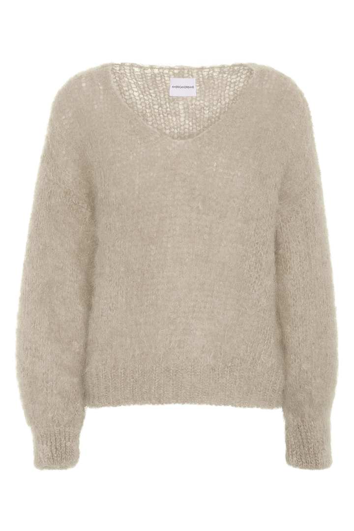 American Dreams Milana L/S Mohair Knit, sweater, v-neck sweater, oversized sweater, women's clothing