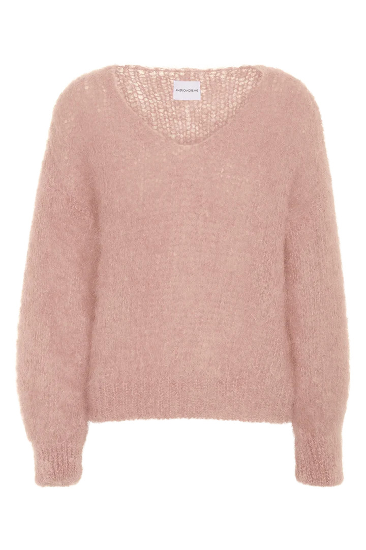 American Dreams Milana L/S Mohair Knit, sweater, v-neck sweater, oversized sweater, women's clothing