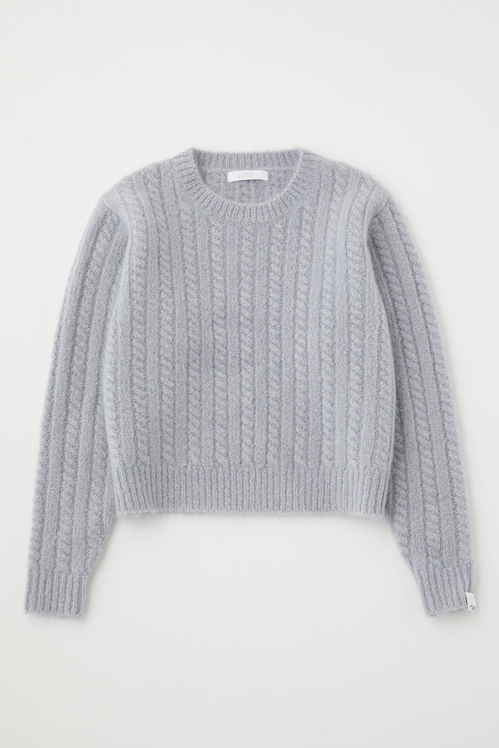 Moussy Cable Knit Top, cable knit sweater, crew neck sweater, sweater, women's clothing