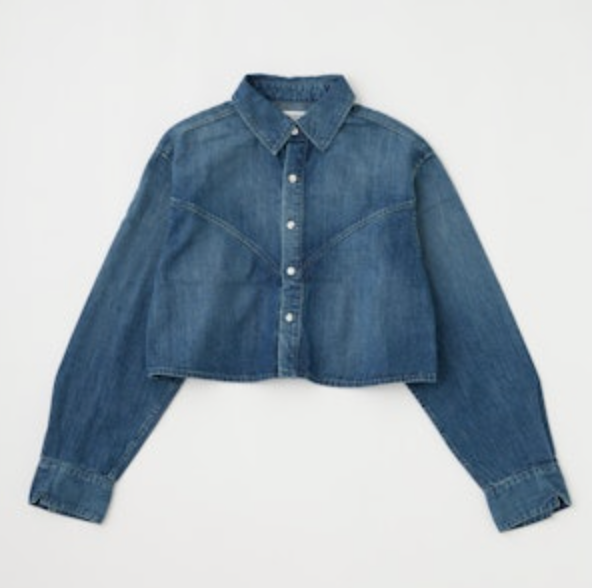 Moussy Foley Shirt, button down shirt, long sleeved shirt, denim shirt, cropped shirt, women's clothing
