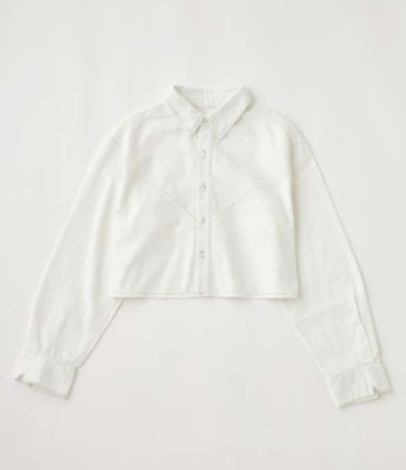 Moussy Foley Shirt, button down shirt, long sleeved shirt, denim shirt, cropped shirt, women's clothing