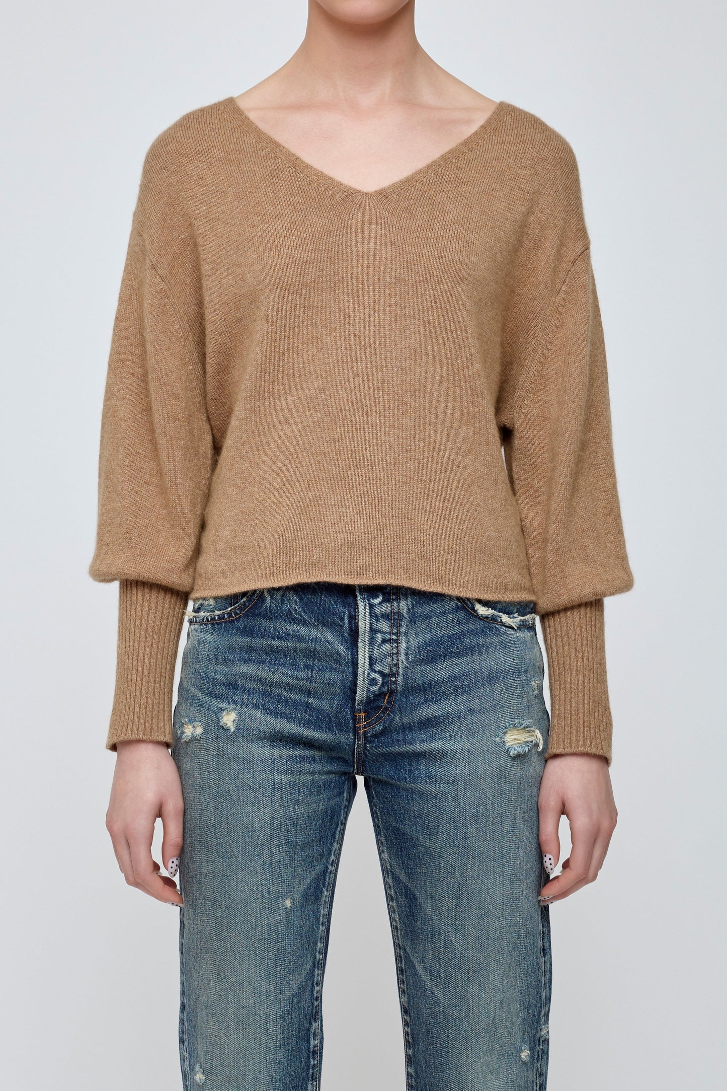 Moussy MV 2Face Dolman Knit Top, sweater, v neck sweater, top, women's clothing