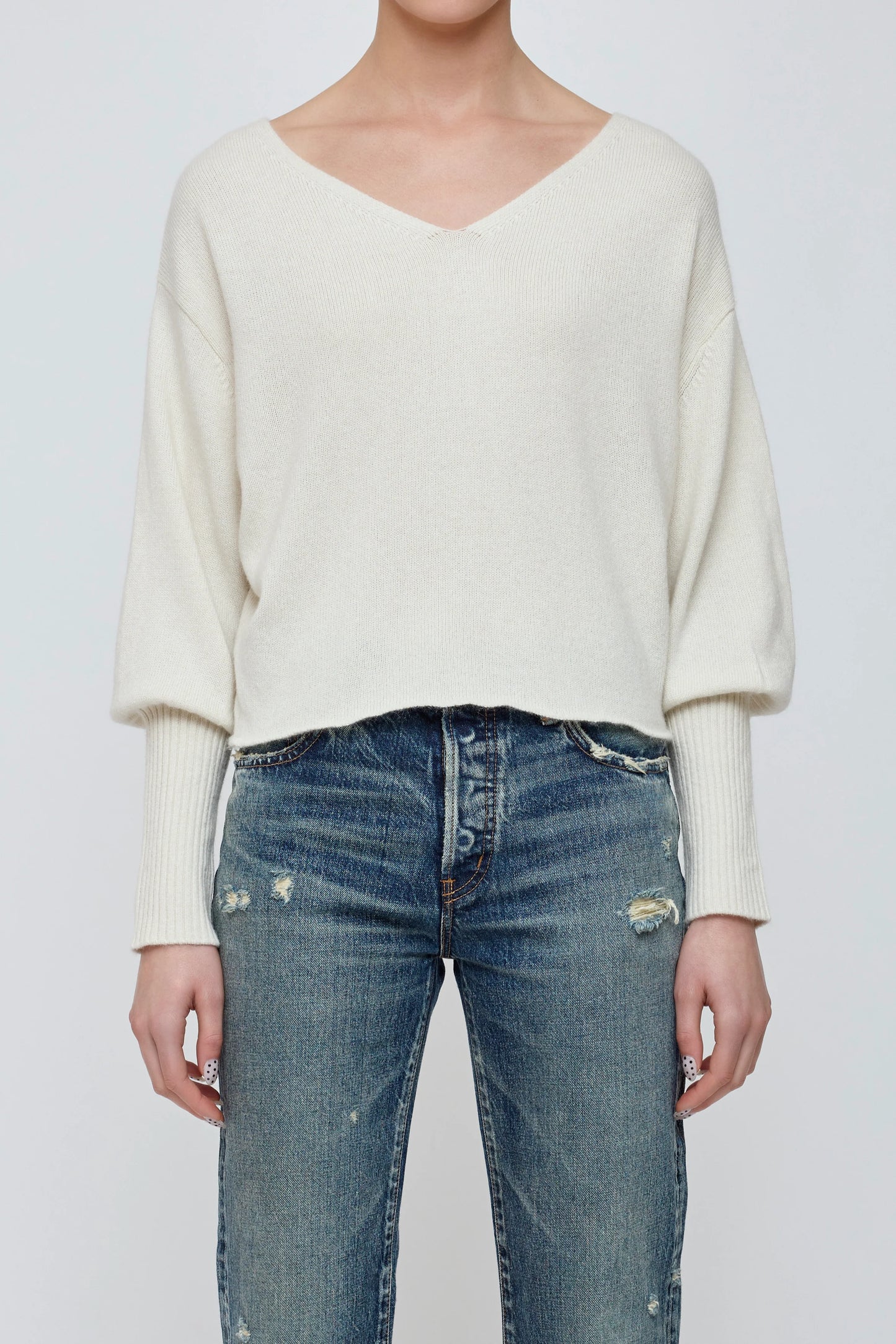 Moussy MV 2Face Dolman Knit Top, sweater, v neck sweater, top, women's clothing