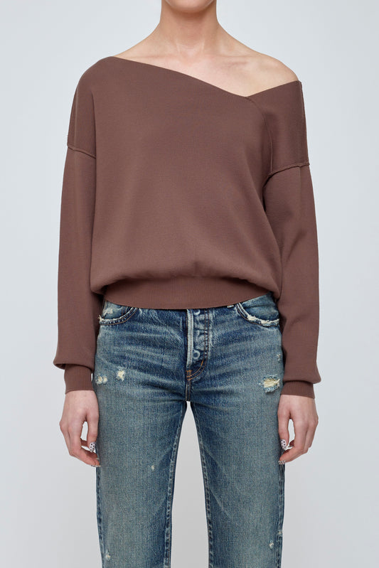 Moussy MV Asymmetry Knit Top, knit top, sweater, fun top, women's clothing