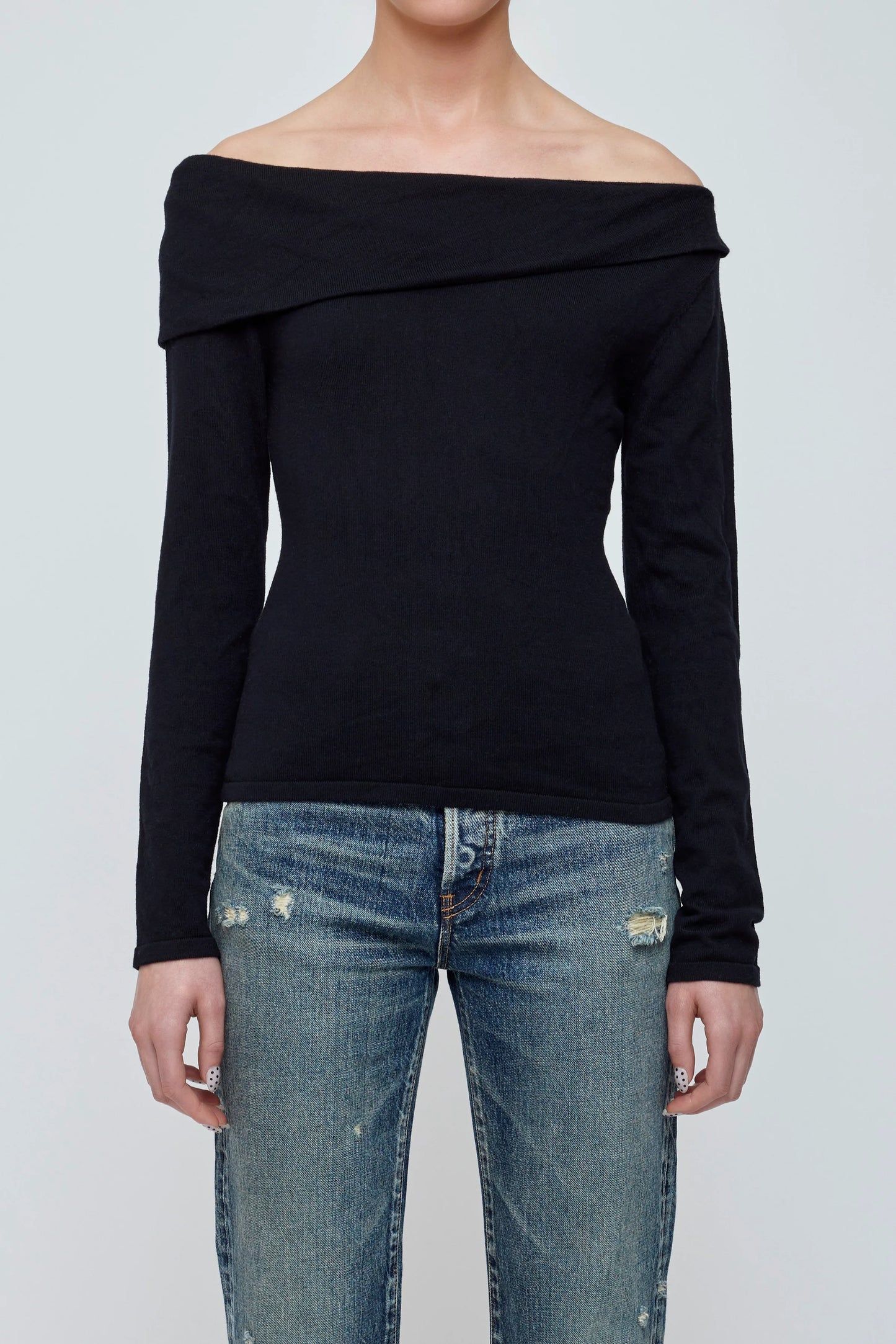 Moussy MV Off Shoulder Long Sleeve, fun top, sweater, off the shoulder top, women's clothing