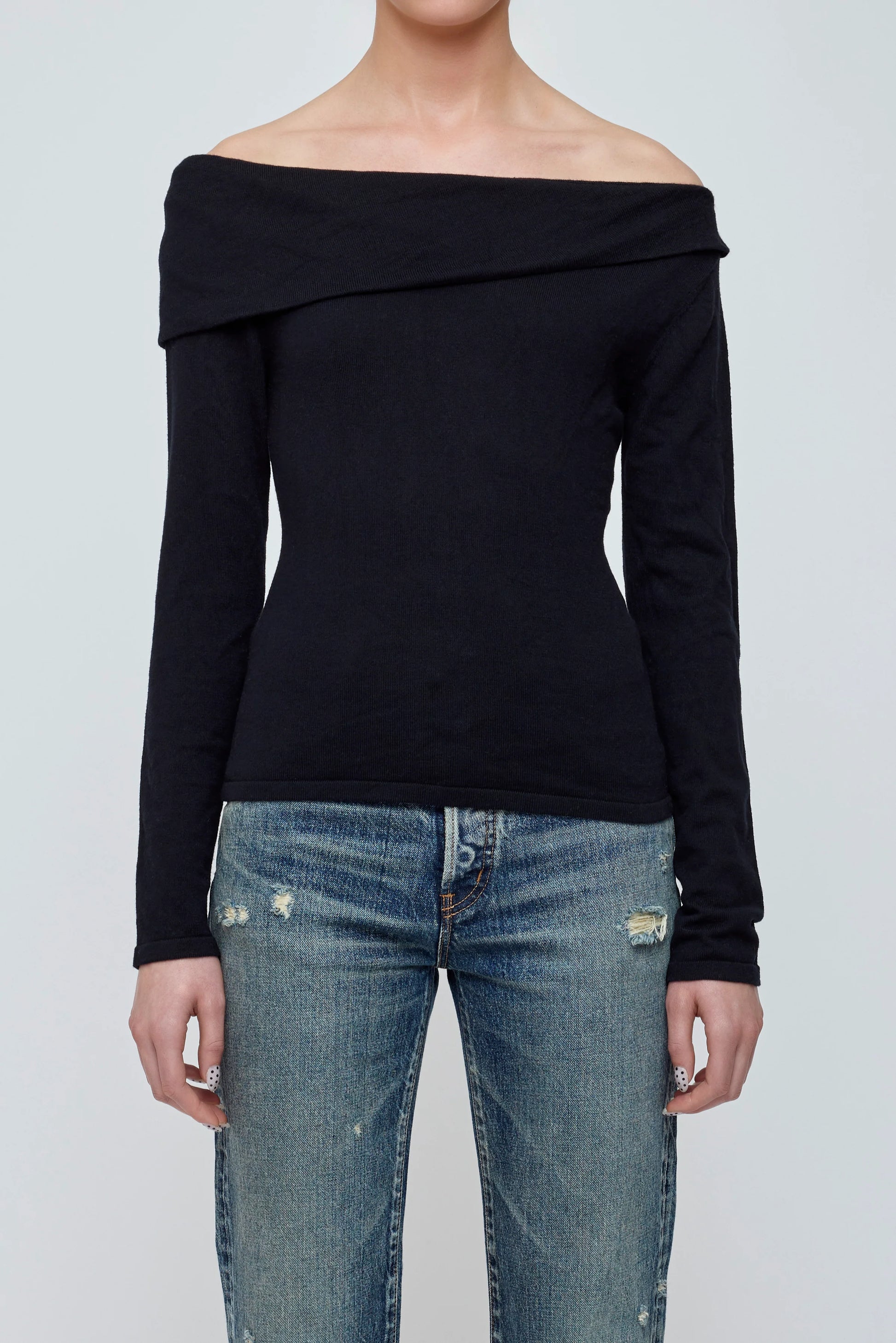 Moussy MV Off Shoulder Long Sleeve, fun top, sweater, off the shoulder top, women's clothing