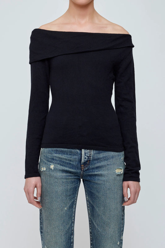 Moussy MV Off Shoulder Long Sleeve, fun top, sweater, off the shoulder top, women's clothing