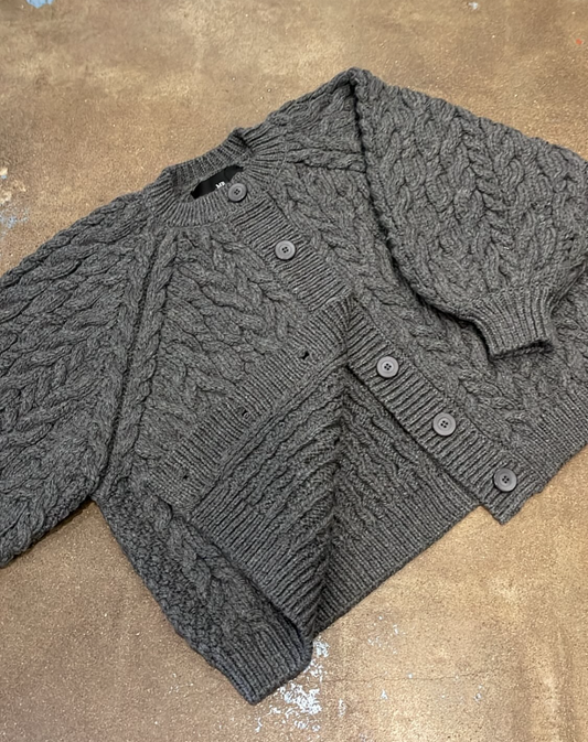 Mr. Mittens Cable Buttoned Sweater, cardigan sweater, chunky sweater, women's clothing