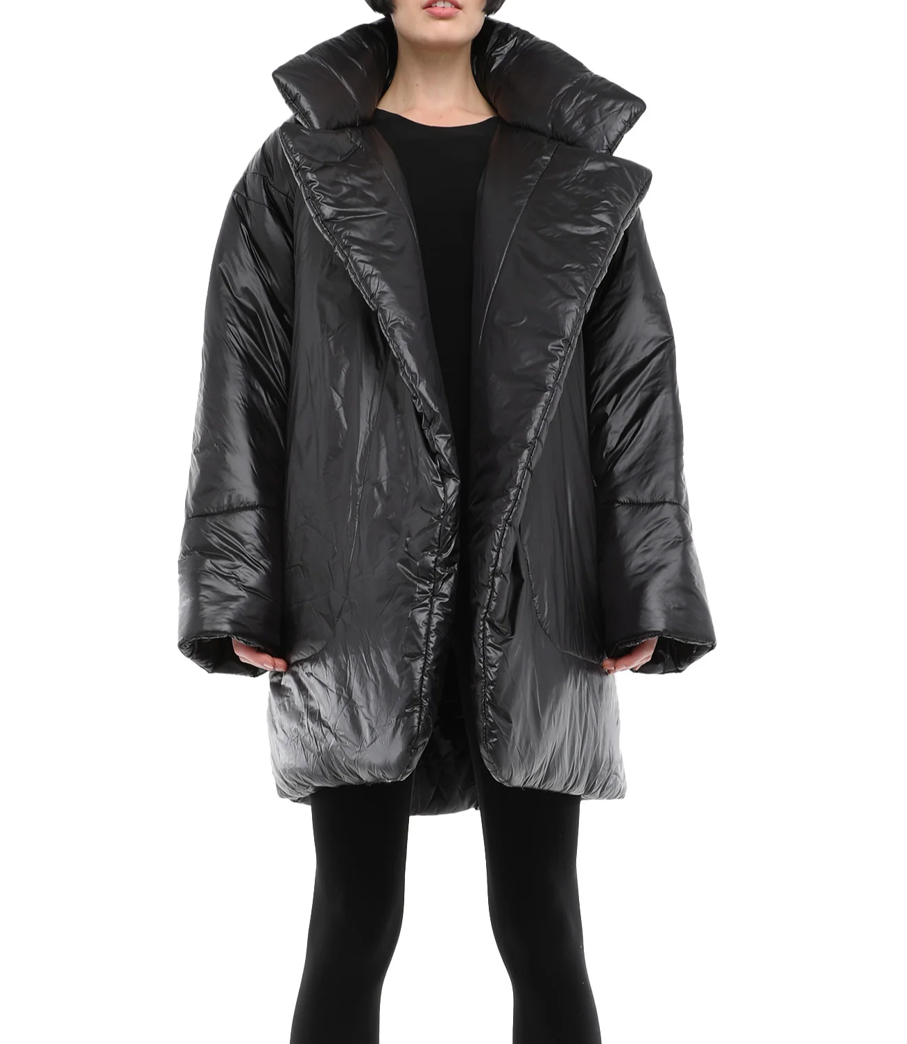 Norma Kamali Knee Length Sleeping Bag Coat, long puffer, jacket, outerwear, puffer coat, women's clothing