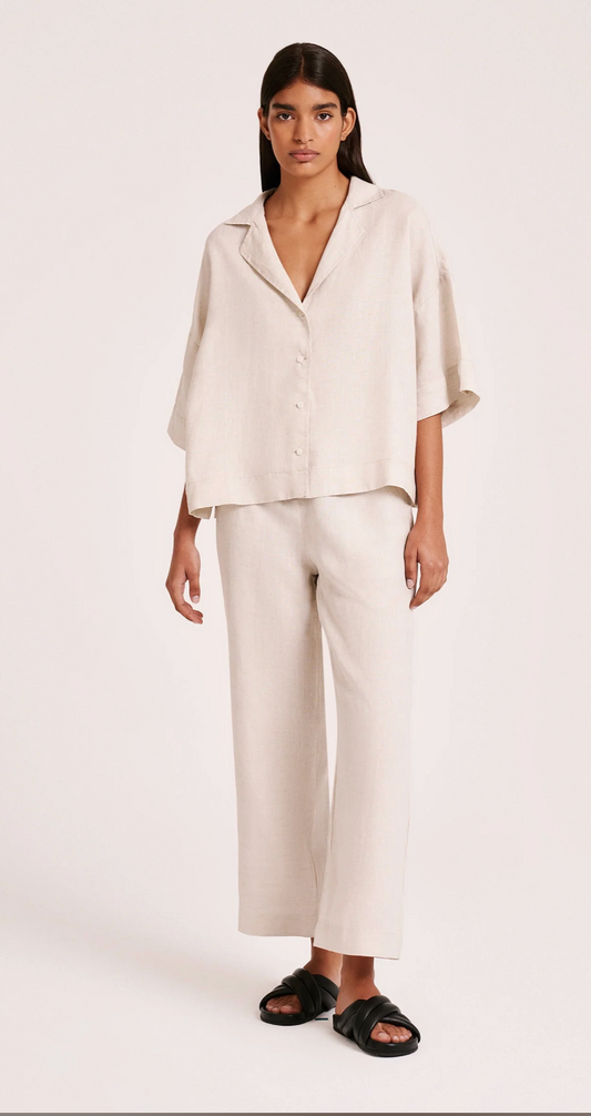 Nude Lucy Lounge Linen Crop Pant, linen pants, cropped linen pant, women's clothing