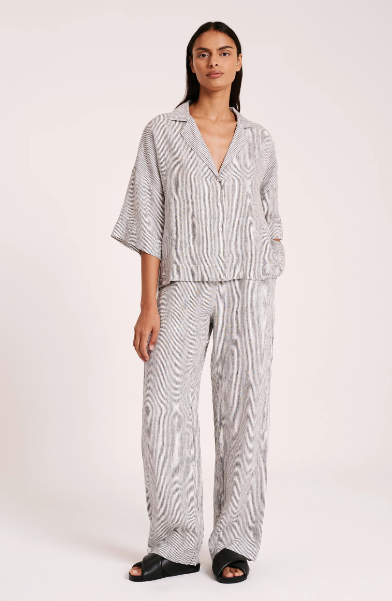 Nude Lucy Lounge Stripe Linen Pant, linen pants, lounge wear, pants, striped pants, women's clothing