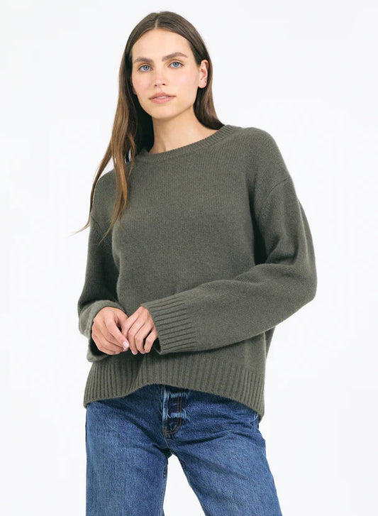 One Grey Day Aster Cashmere Pullover
