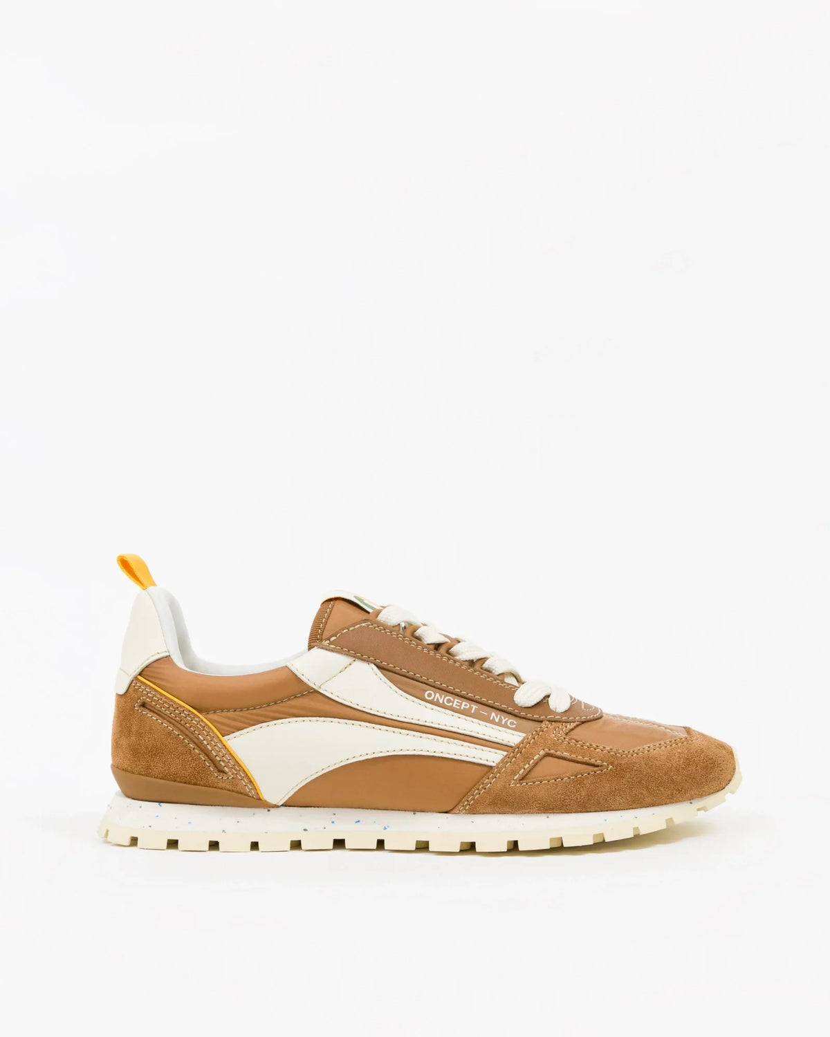 ONCEPT Toronto Sneaker, sneaker in brown suede and cream leather, featuring a white sole, sneakers, women's shoes