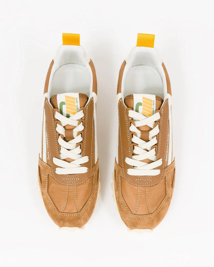 ONCEPT Toronto Sneaker, sneaker in brown suede and cream leather, featuring a white sole, sneakers, women's shoes