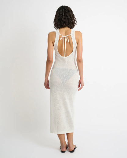 onia Linen Knit Scoop Back Maxi Dress, maxi dress, long dress, sleeveless long dress, women's clothing