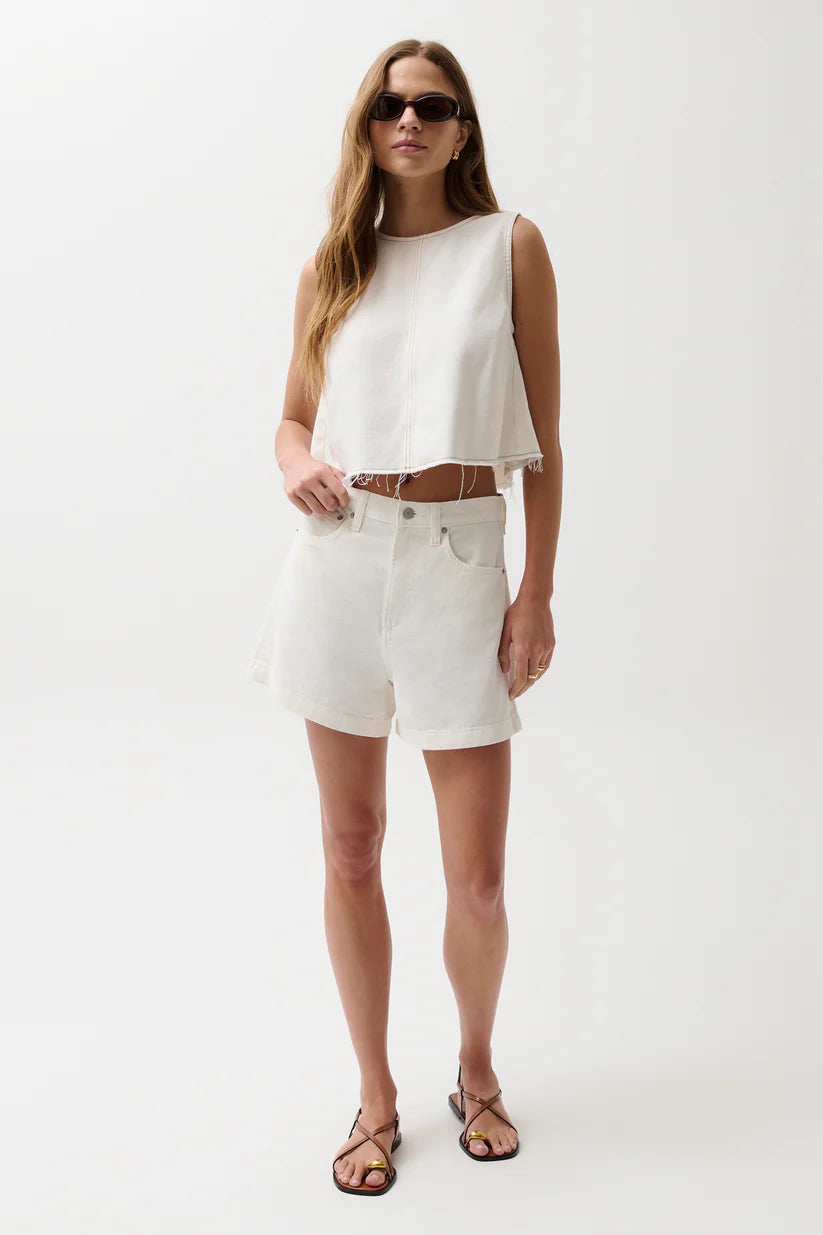 Pistola Kimora High Rise Short, high-rise linen short with a clean A-line shape, linen shorts, shorts, women's clothing
