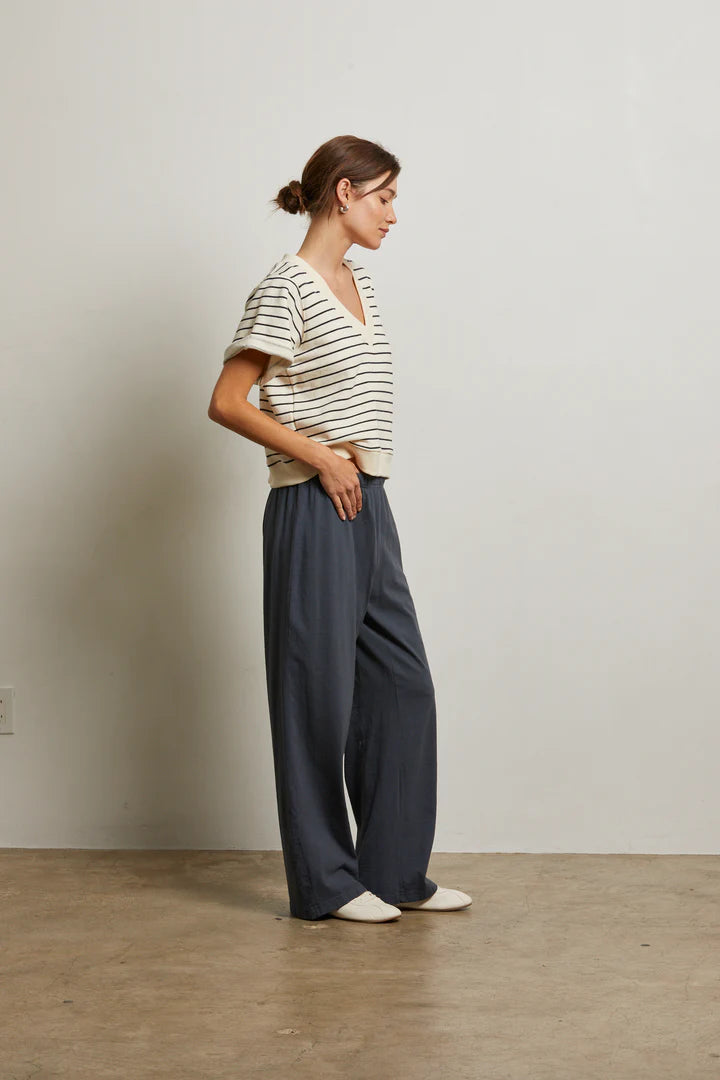 ■DHYANI■ Highrise pants (Bluebird) Ornate Print High Waist Pants