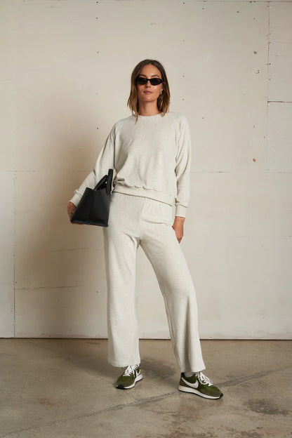 Perfect White Tee Alex Velour Pant, pants, loungewear, velour pants, women's clothing