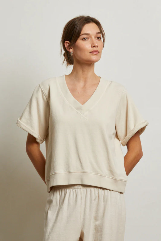 Perfect White Tee Briggs SS Vneck Sweatshirt, short sleeved sweatshirt, v-neck sweatshirt, summer sweatshirt, women's clothing