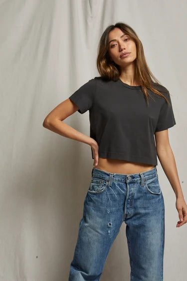 Perfect White Tee Cher Ringspun Cotton Crew, tee shirt, t-shirt, black tee, top, women's clothing