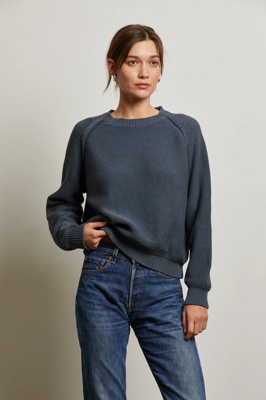 Perfect White Tee Evie Raglan Cotton Sweater, cotton sweater, crewneck sweater, sweater, women's clothing