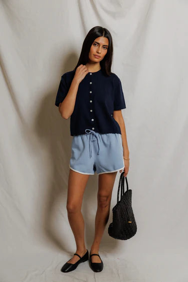 Perfect White Tee Leo Contrast Trim Short, sporty shorts, shorts, athletic fit shorts, women's clothing