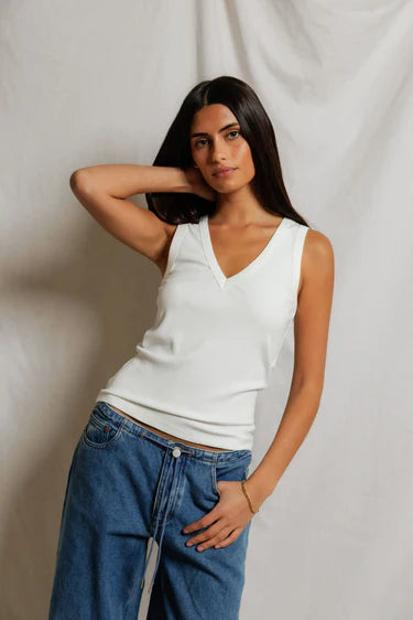 Perfect White Tee Mallory V-Neck Tank Top, v-neck tank top, tank, shirt, women's clothing