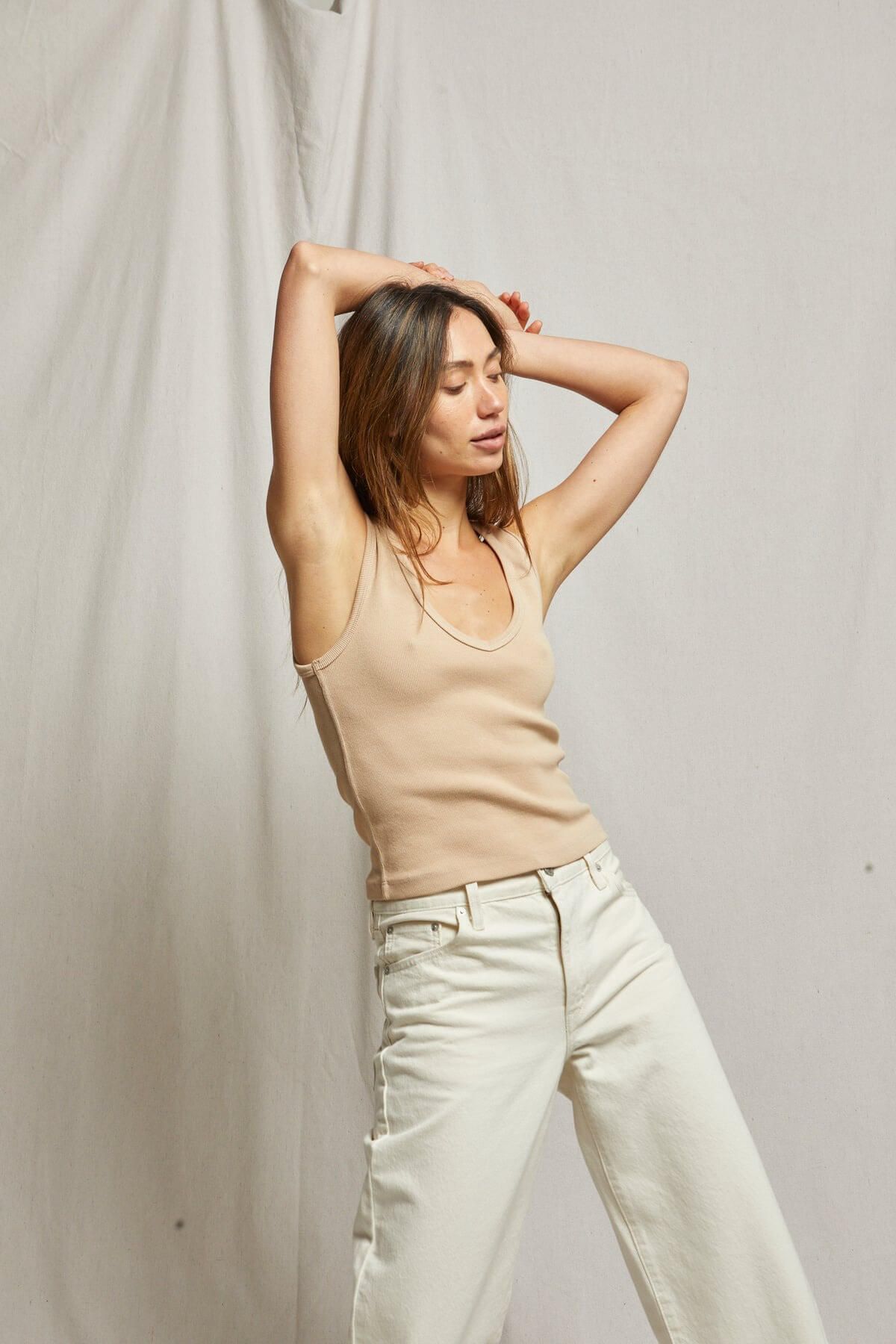 Perfect White Tee Maria V-Neck Tank, tank top, sleeveless top, white tank, women's clothing