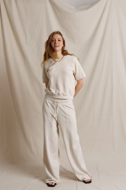Perfect White Tee Noa Pant with Pocket, sweatpants, terry cloth pants, pull on pants, women's clothing