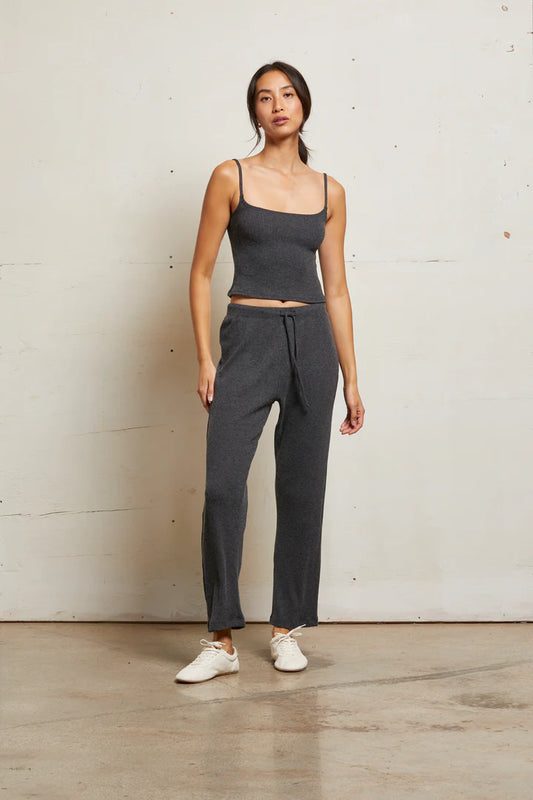 Perfect White Tee Remi Sweater Rib Drawstring Pant, pants, sweatpants, loungewear, women's clothing